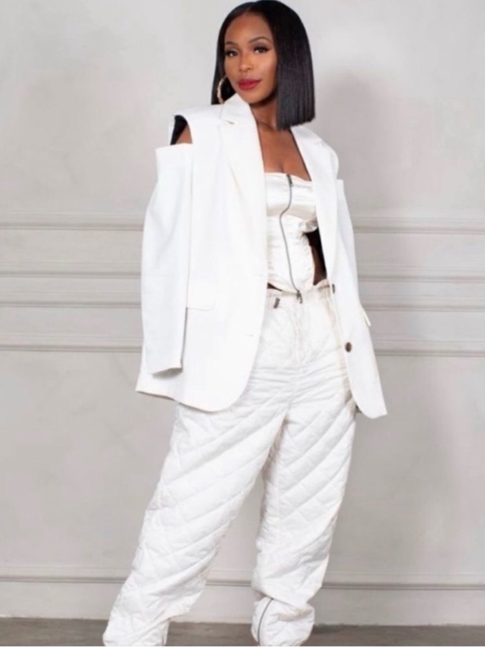 Structured cream Blazer